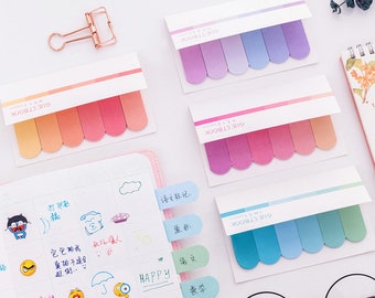 Japanese Stationery Sticky Tabs- Book Annotating and Journaling Notepad Colours- Christmas Gift- Stocking Filler