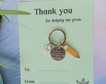 Personalised Teacher Gift. End Of Term Teacher Present. Keychain For Teachers. Custom Keyring. Thank You gift. Teacher Christmas gift