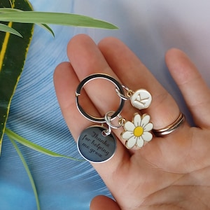 Thank You Keyring. Appreciation Gift For Teachers. Keychain For Teachers. Custom Thank You gift. Care taker Custom Gift. Flower Keyring