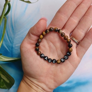 Pulsera infantil de paje, accesorios de boda para niños, regalo de boda, pulsera con nombre para niños, pulsera personalizada para niños. Modo regalo para niños.