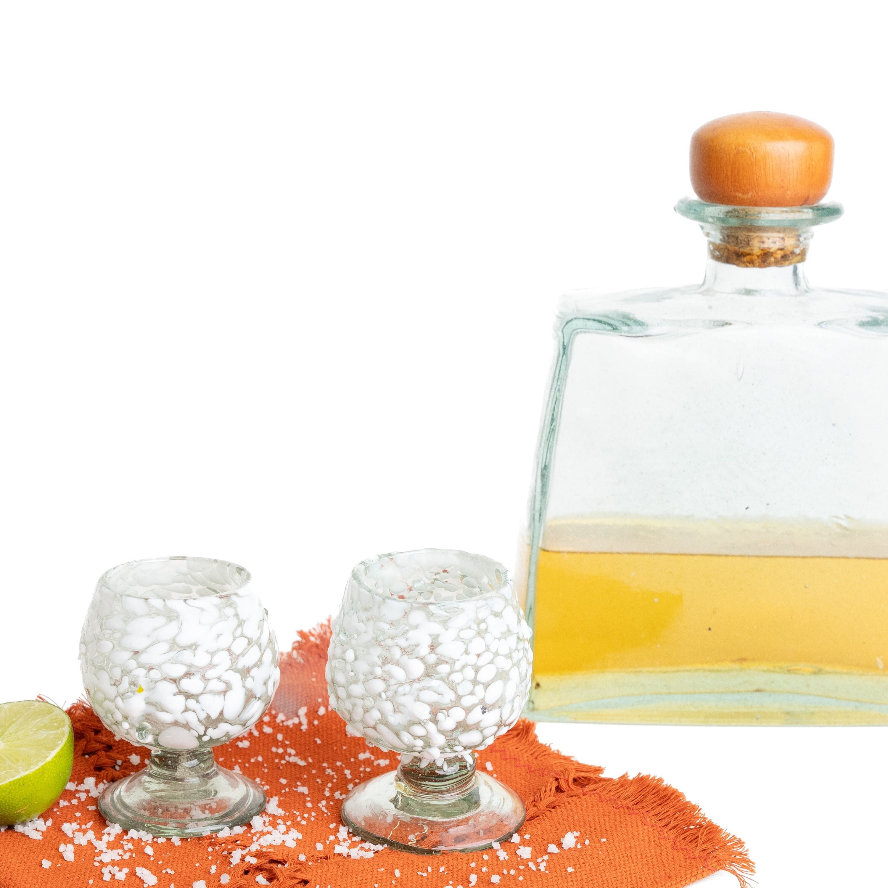 未使用 テキーラ ワイン 手吹 ショット グラス ガラス 4個セット