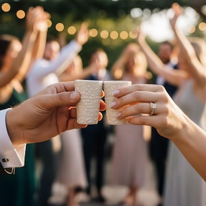 Personalized Wedding Favors Bulk - Hand Painted Mexican Shot Glasses - Talavera Tequila Favors for Guests - Fiesta Party Groomsmen Gift