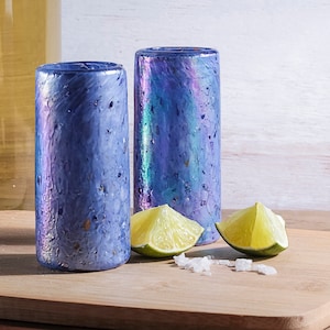 MEXTEQUIL - Authentic Mexican Tequila Shot Glasses - Tequila Set of shot glasses - 4 pcs - 2 Oz (Lunar Luster)