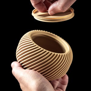 Threaded Stash Jar Container | Small Pill & Jewelry Box Desk Organizer | Travel-Sized Geocache, Camping Stash Box, 3d printed