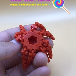 STL Fidget Pencil Straw Topper STL file For 3D printing image 4