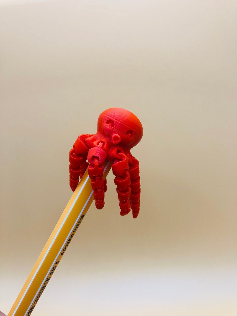 STL Fidget Pencil Straw Topper STL file For 3D printing image 1