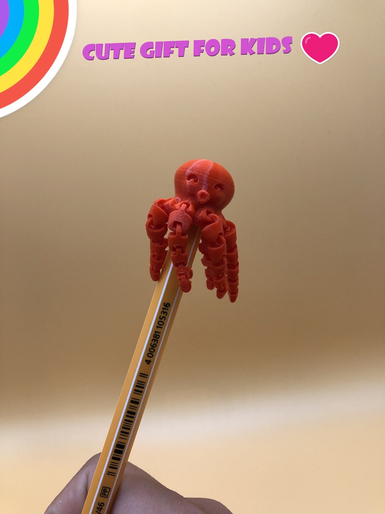 STL Fidget Pencil Straw Topper STL file For 3D printing 画像 2