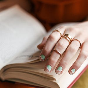 MINT TO BE Transparent Nail Wrap Kit | Beach Nail Wraps | Scallop Seafoam Green Nail Strips