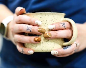 Boho Neutral Modern Nagelkonst Wrap Kit | Moderna Former Kromfärgade Neutrala Färger Nagellack Wraps