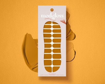 Senapsgula nagelgellacksremsor | Golden Sands enfärgade nagelwrap-kit