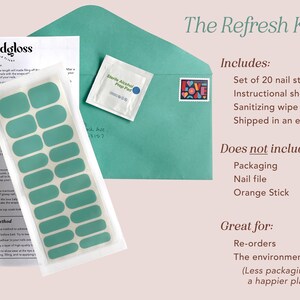 the refresh kit includes instructions, instructions, and stickers