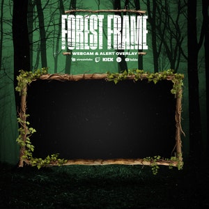 Woodland Forest Webcam Overlay - A nature stream theme webcam overlay - Made for Twitch, YouTube, KICK, OBS, Streamlabs