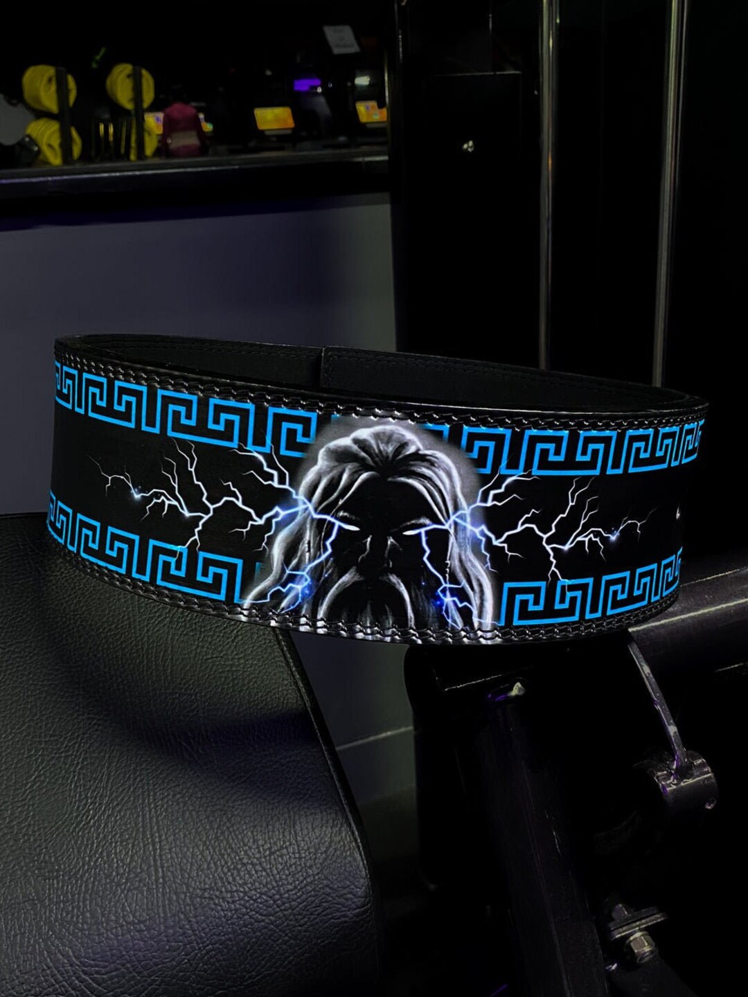 Zeus Power Weight Lifting Nubuck Leather Lever Belt 4 Wide Heavy Duty