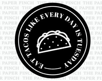 Taco Tuesday SVG, PNG, Cricut Cut Archivo