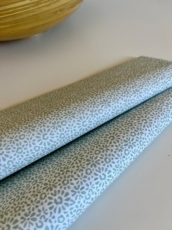 Tissue Paper Sheets With Green Flowers Wrapping Paper Party Etsy
