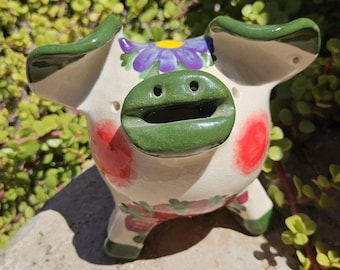 Preordina* Grande Chanchito - Collezione Primavera - Ceramica fatta a mano - Portafortuna tradizionale