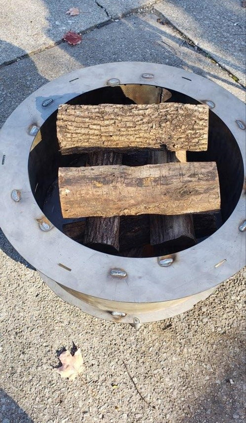 Smokeless Round Portable Fire Pit Plans Etsy