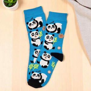 Panda Pattern Cute Socks, Funny Socks