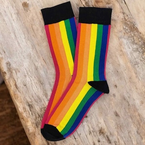 Pride Socks, Rainbow Socks,Fun Socks, Stylish Socks, Cool Socks, Bright Socks, Comfort Colors