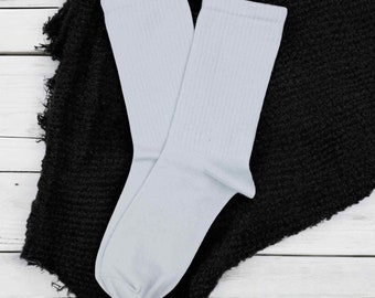 White Crew Socks