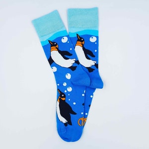 Funny Penguin Socks, Cute Socks, Colorful Socks, Novelty Socks, Stylish Socks, Cool Socks, Bright Socks, Comfort Colors