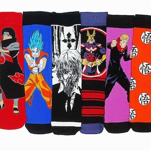 Cartoon Anime Socks, Anime Lover, Funny Socks, Anime Lovers, Cool Socks, Gift idea