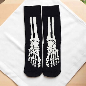 Skeleton Foot Pattern Funny Socks, Cool Socks, Funny gift idea