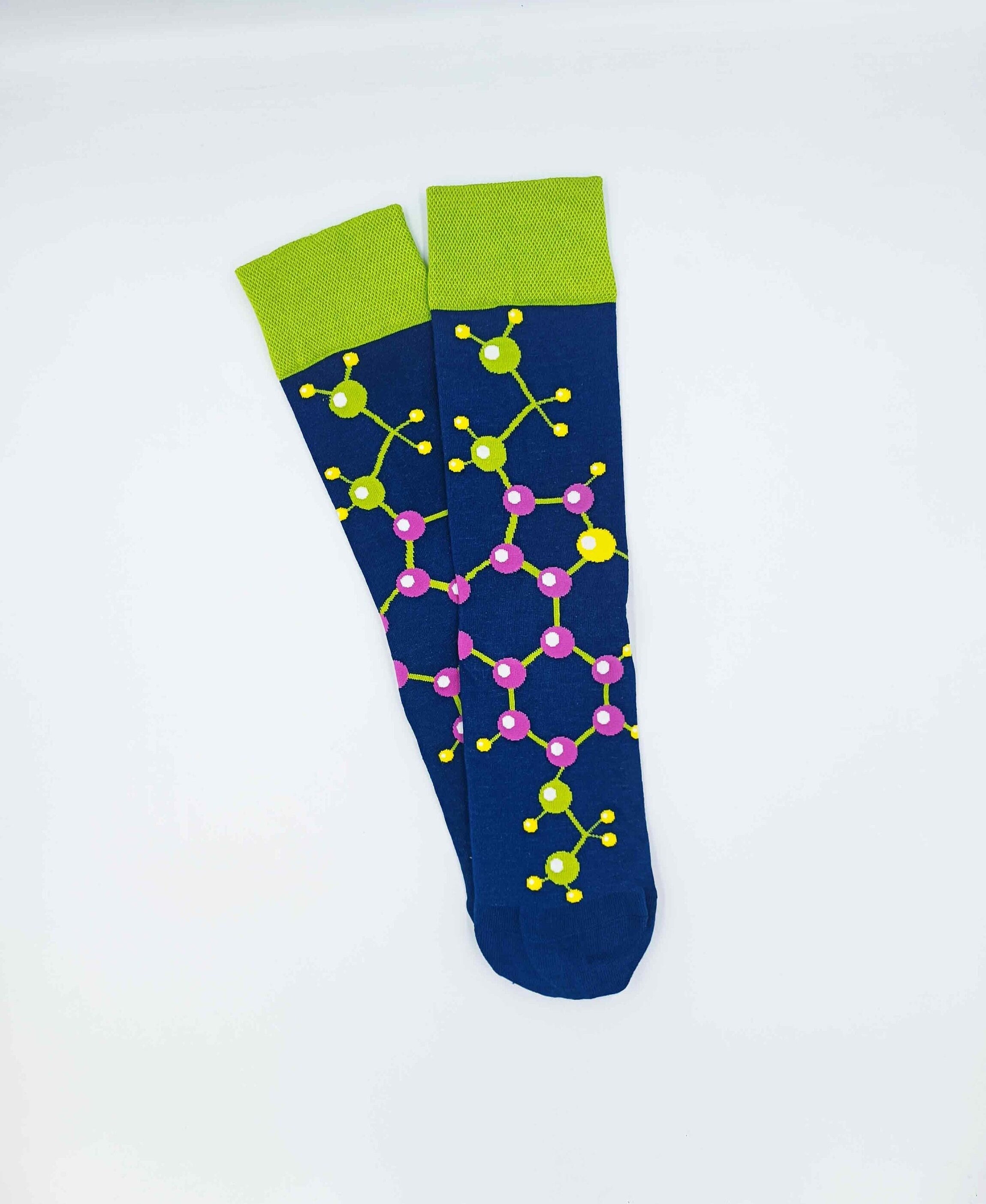 Molecule Pattern Colorful Funny Socks, Biology Teacher Gift, Cute Socks