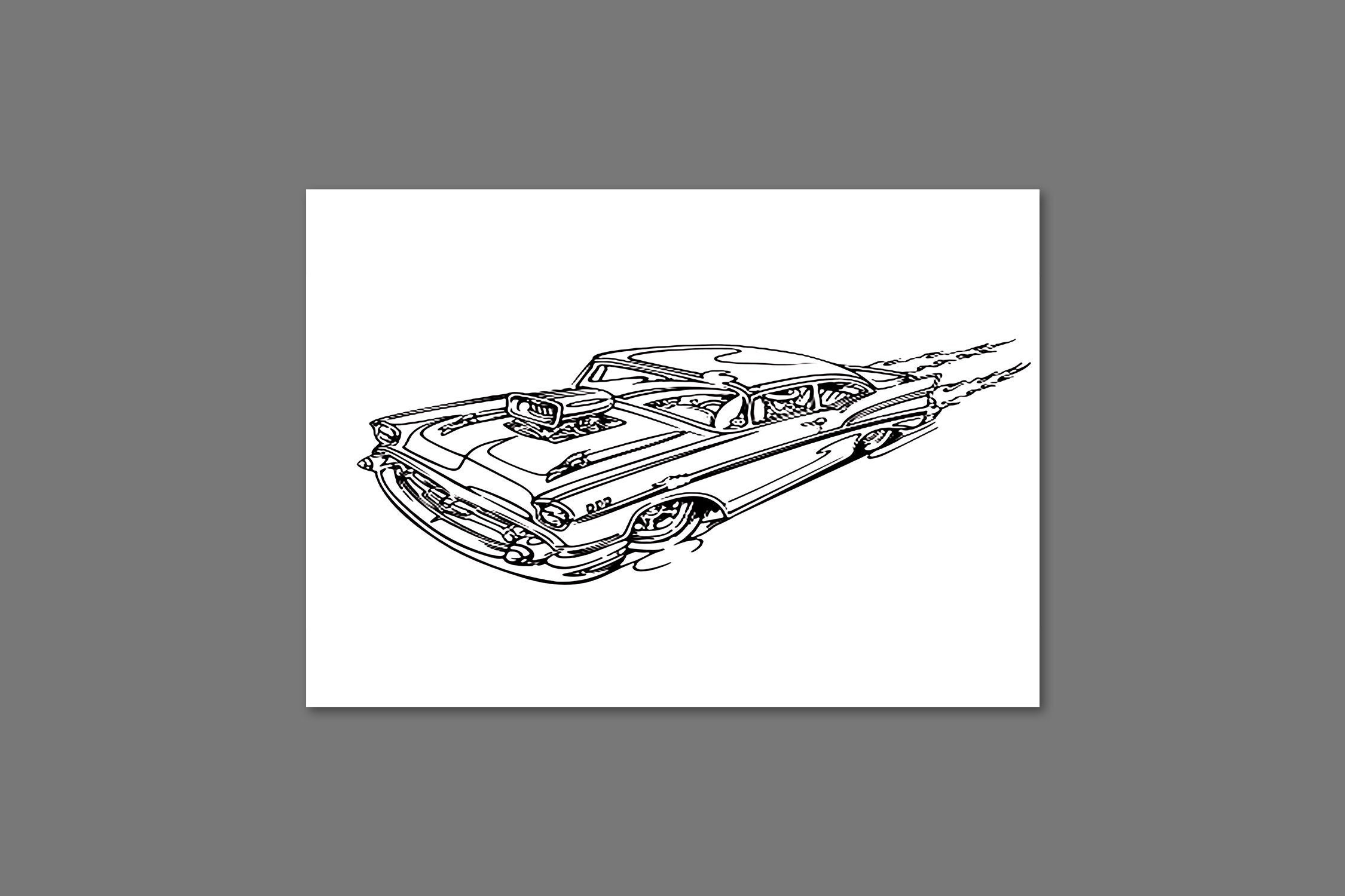 1957 Chevy Hotrod Clipart Vector Vintage Chevy Classic - Etsy Canada