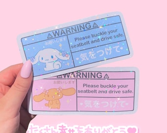 Kawaii Japanese Puppy Anime Holographic Car Visor Decal Stickers