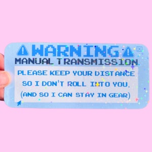 WARNING Manual Transmission Car Decal JDM Euro Car Sticker