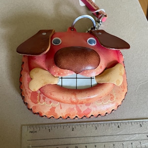 leather doggie coin pouch