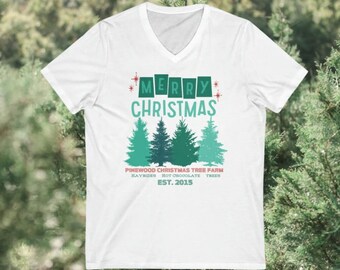 Retro Pinewood Short Sleeve V-Neck Tee