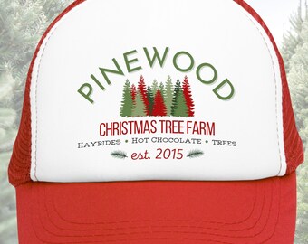 Pinewood Christmas Tree Farm Mesh Hat, Christmas Tree Farm Hat, Christmas Hat, Christmas Cap, Farm Fresh Hat, Christmas Cap, Christmas Gift