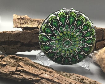 Mandala Stone Unique Elemental Sign "Earth" for Zodiac Signs Taurus, Capricorn and Virgo