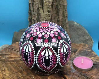Mandala dotted ornamental ball. Beautiful table decoration for all festivities and of course for every day ...