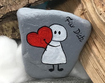 A little encouragement for you "For You" Pebble Art hand-painted on natural stone.