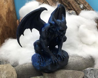 The Gothic Gargoyle Black/Blue Series. Individually designed motif produced using 3D printing. The figure is 125 mm tall.