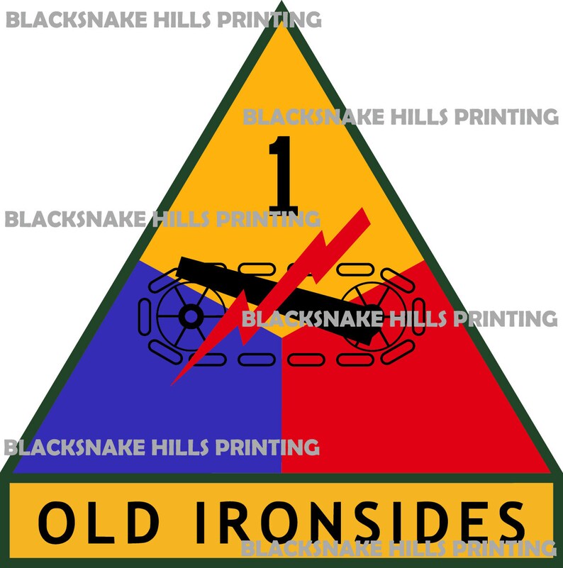1st Armored Division old Ironsides Patch Vector Etsy