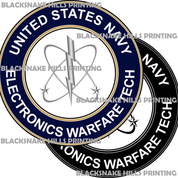 USN Electronic Warfare Patch Vector Files (.svg, .pdf, .ai, & .eps Formats) Plus Rasters (.jpg and .png)