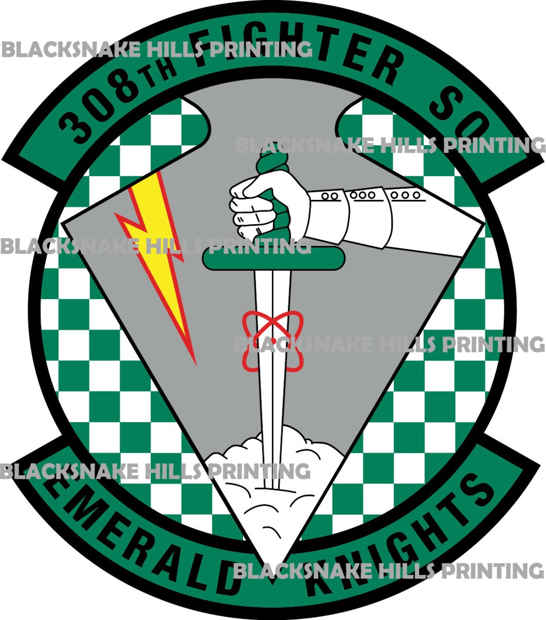 308th Fighter Squadron Patch Vector Files EPS and AI Formats Etsy