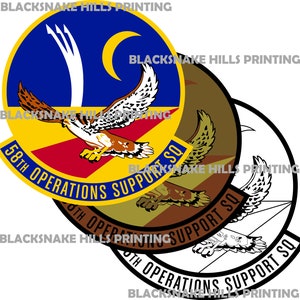 58th Operations Support Squadron Patch Vector Image Files (.ai, .pdf, .eps, & .svg Formats) plus High Res Rasters (.jpg and .png)