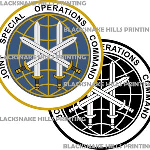 Joint Special Operations Command Seal Vector Image Files (.ai, .pdf, .eps, & .svg Formats) plus High Res Rasters (.jpg and .png)