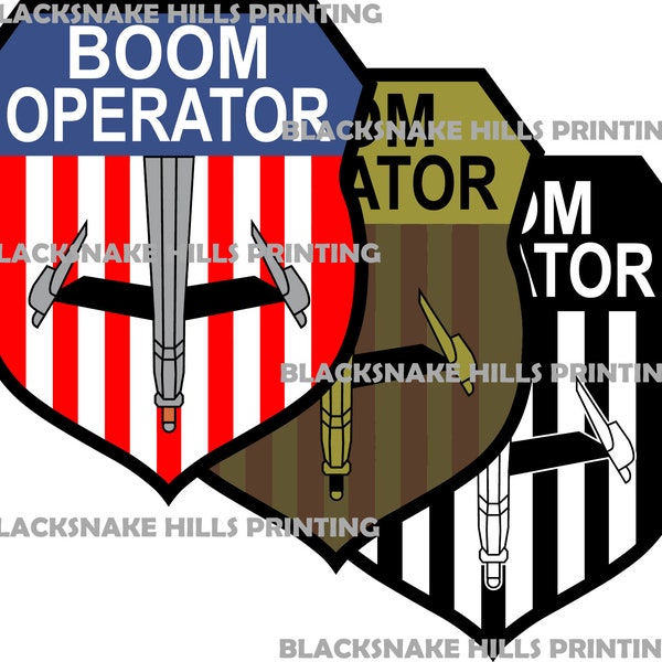 KC-46 / KC-10 Boom Operator Patch Vector Image Files (.ai, .pdf, .eps, & .svg Formats) plus High Res Rasters (.jpg and .png)