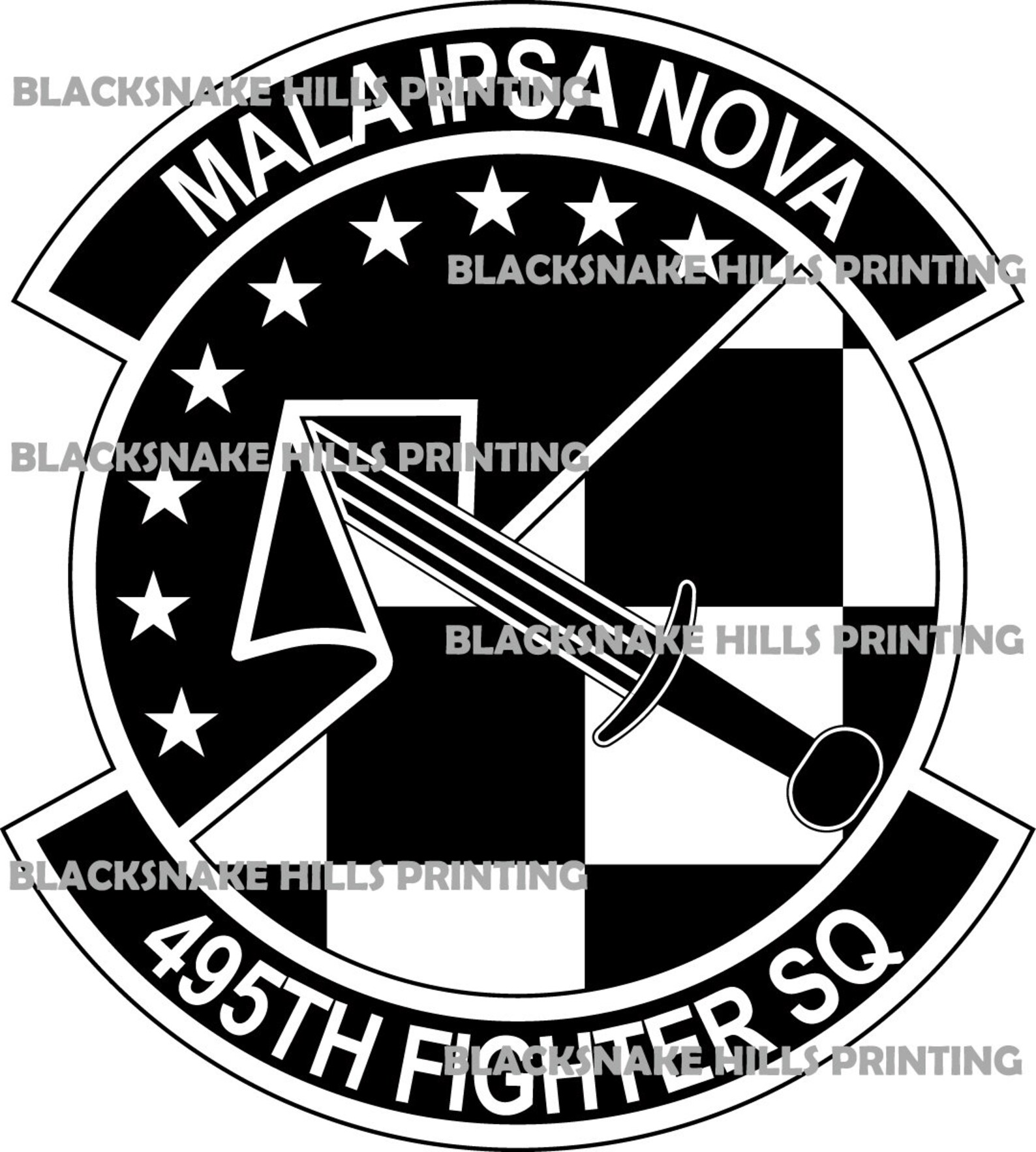 495th Fighter Squadron Patch Vector Image Files EPS and AI Etsy