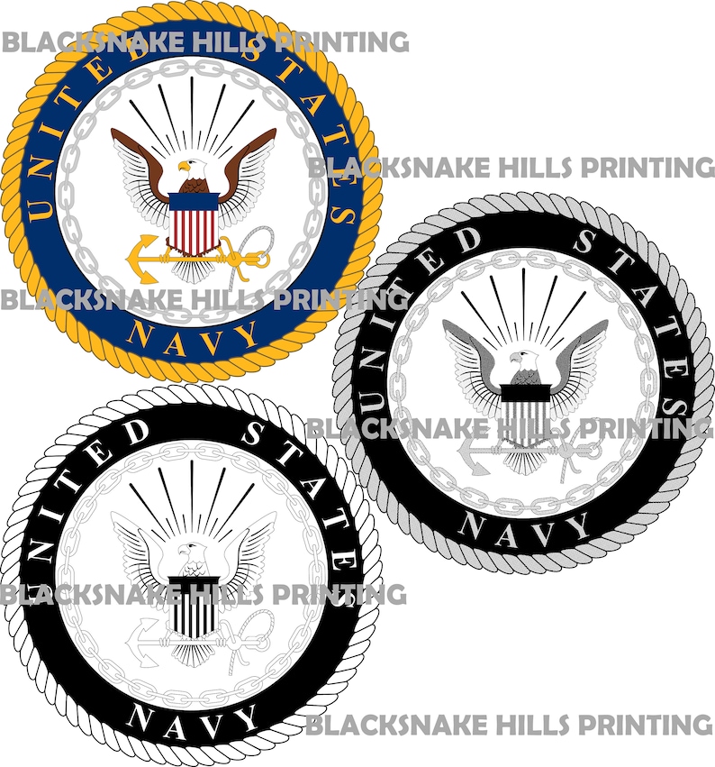 US Navy Emblem Vector Image Files multiple Formats Plus JPG - Etsy