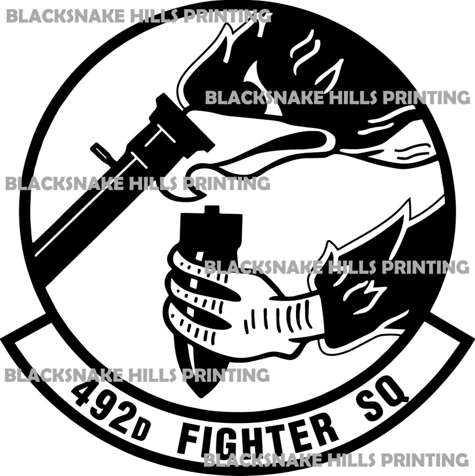 492d Fighter Squadron Patch Vector Image Files .ai .pdf Etsy
