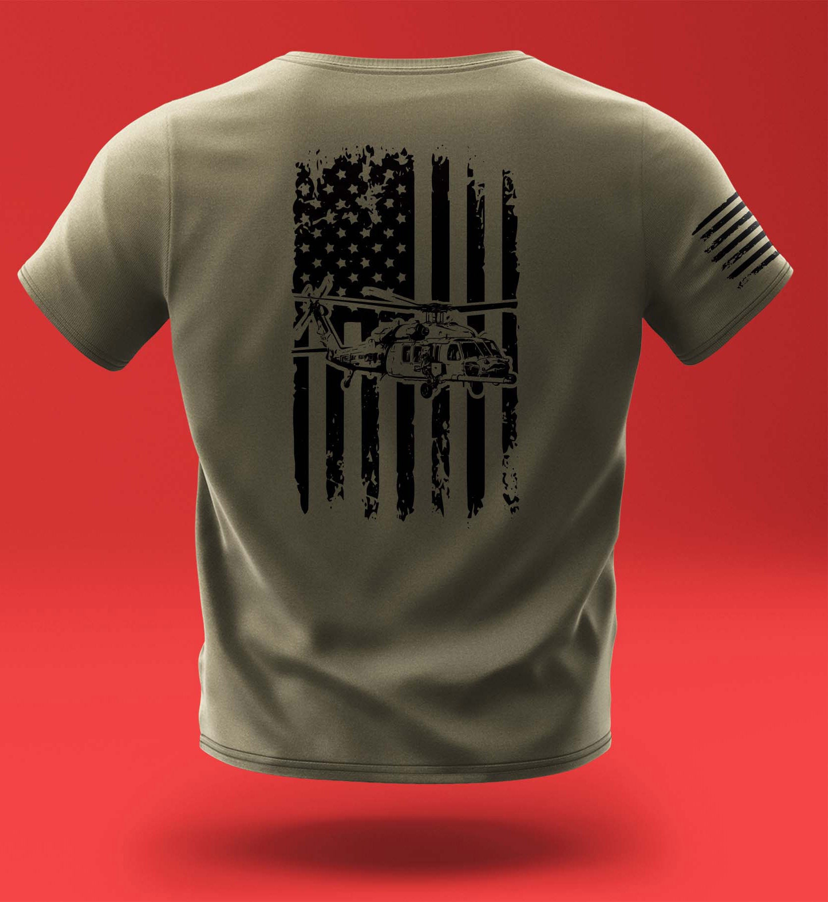American Flag Driftboat Graphic T-Shirt