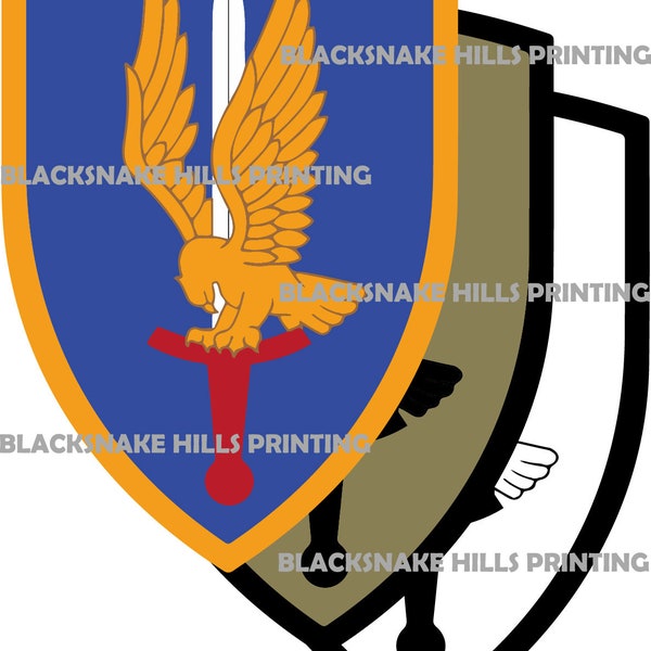 1st Aviation Brigade Patch Vector Image Files (.ai, .pdf, .eps, & .svg Formats) plus High Res Rasters (.jpg and .png)