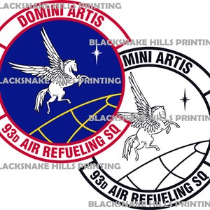 93d Air Refueling Squadron Patch Vector Image Files (.ai, .pdf, .eps, & .svg Formats) plus High Res Rasters (.jpg and .png)